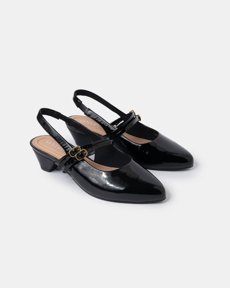Aria Double Strap Pointy Toe Mary Jane