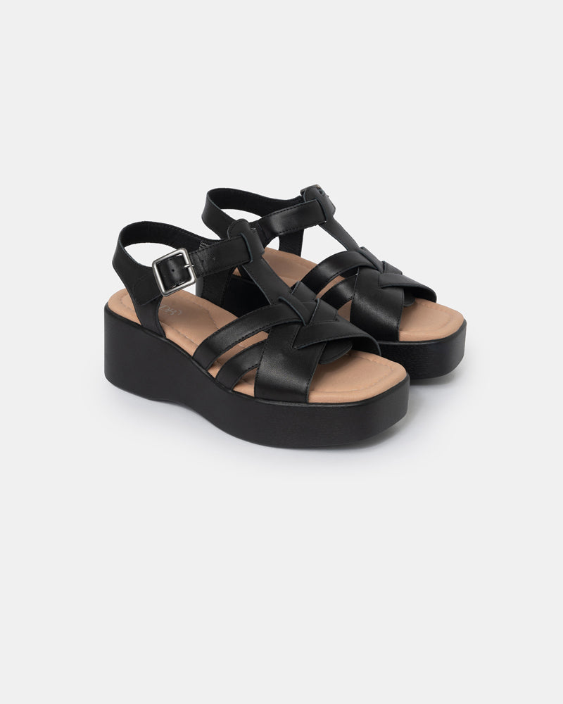 Willow T-Strap Wedge Sandals
