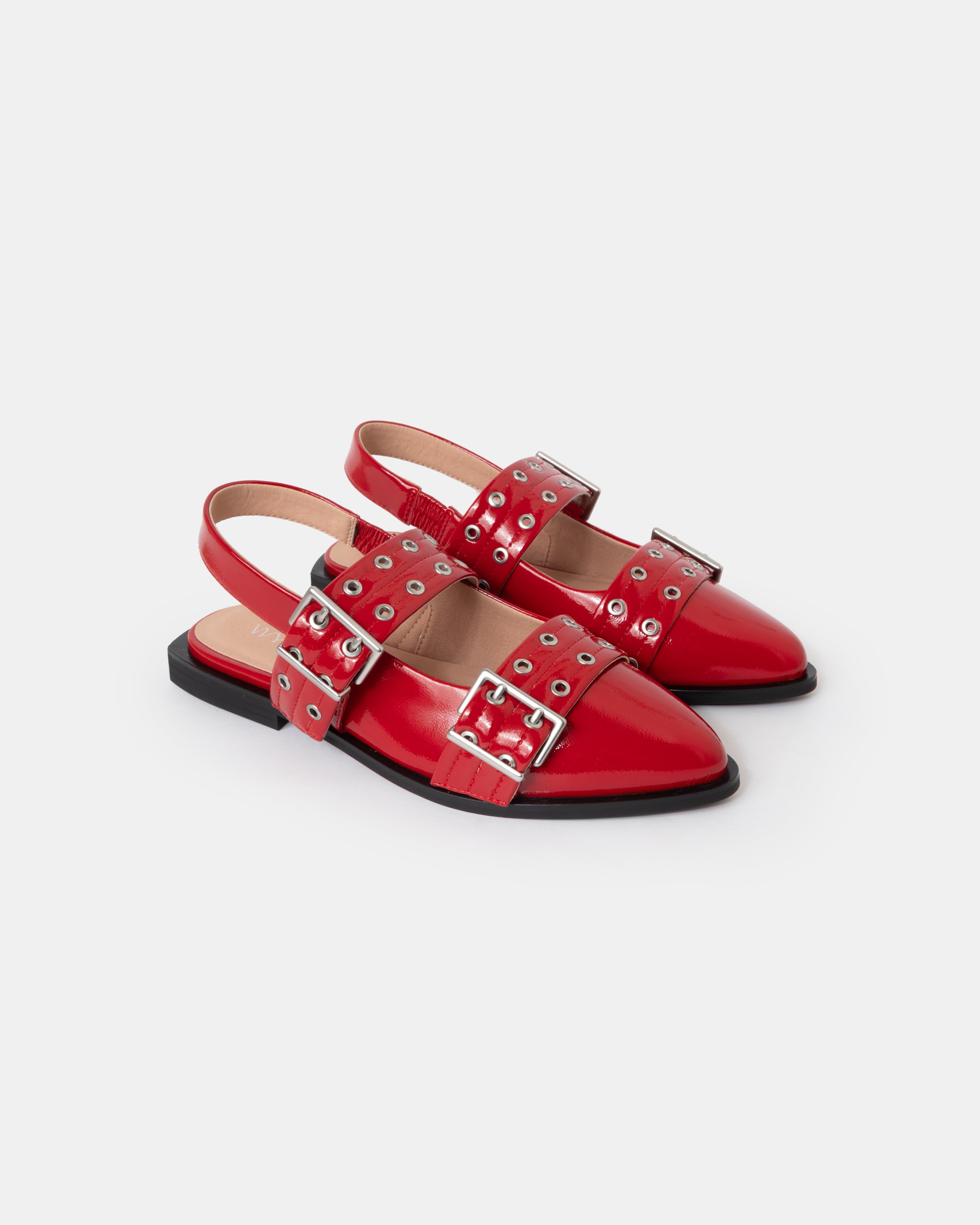Blondie Pointy Toe Flat Slingback Mary Jane