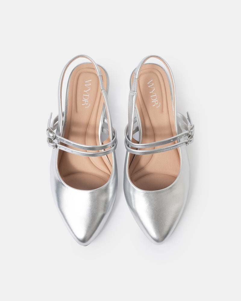 Aria Double Strap Pointy Toe Mary Jane