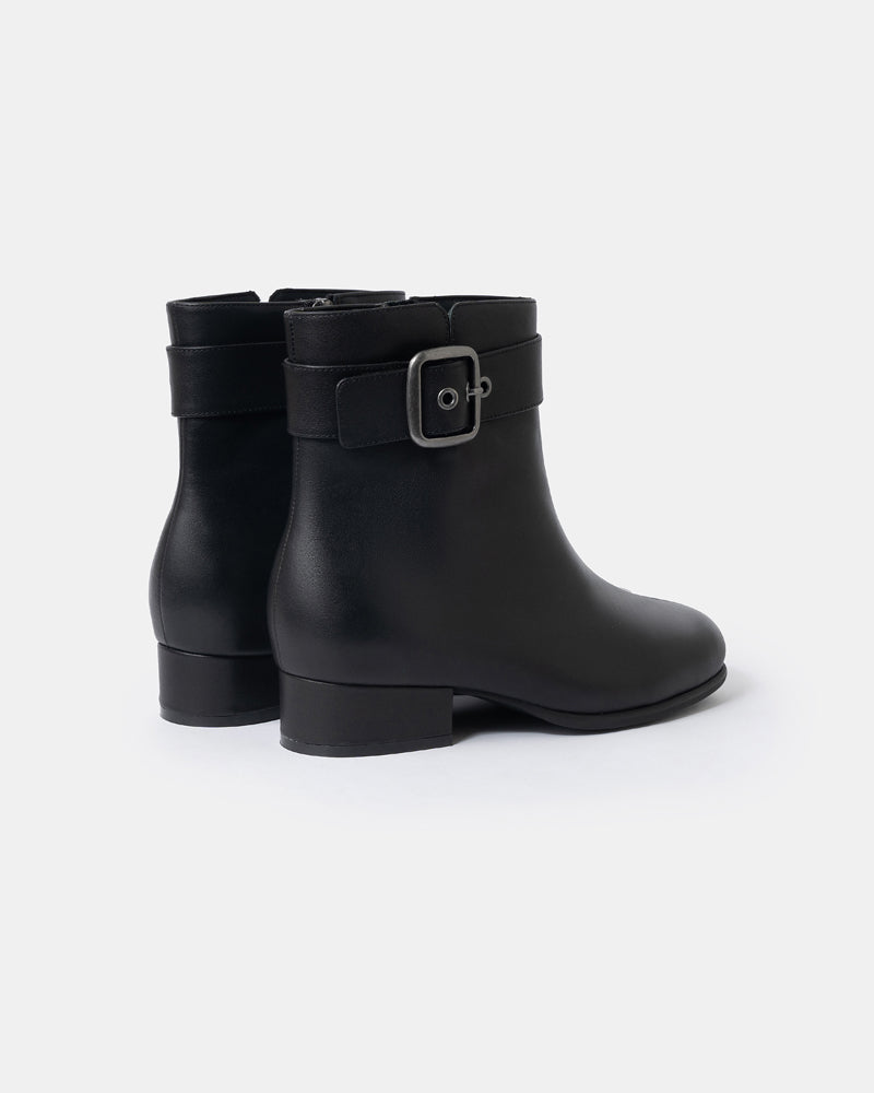 Zoe Mid Heel Buckle Bootie