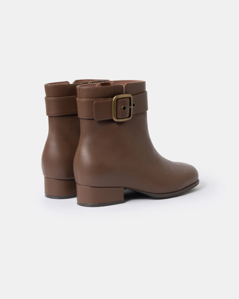 Zoe Mid Heel Buckle Bootie