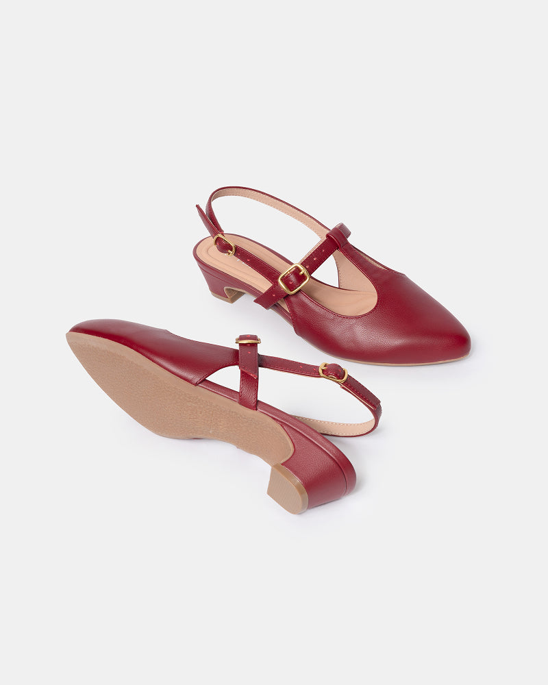 Inez Pointy Toe T-Strap Mary Jane