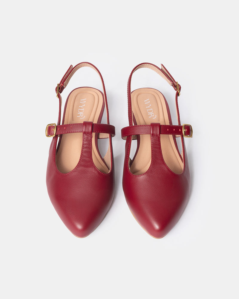 Inez Pointy Toe T-Strap Mary Jane