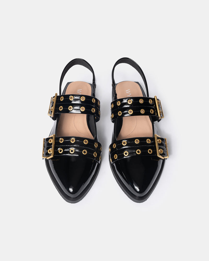 Blondie Pointy Toe Flat Slingback Mary Jane