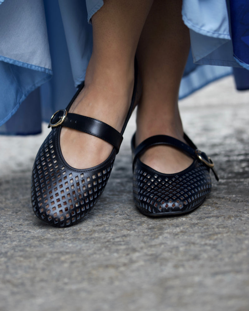 Ava Square Toe Mary Jane Ballet Flats