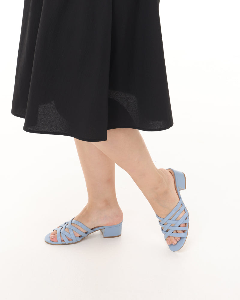 Gigi Block Heel Woven Sandals