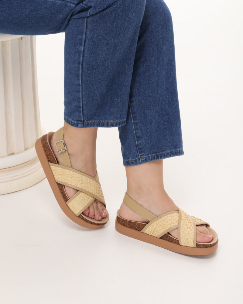 Monti Criss-Cross Footbed Sandals