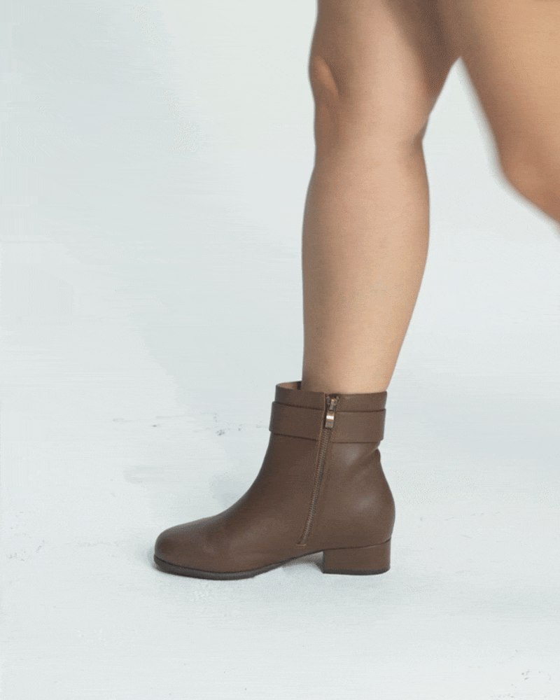 Zoe Mid Heel Buckle Bootie
