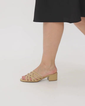 Gigi Block Heel Woven Sandals
